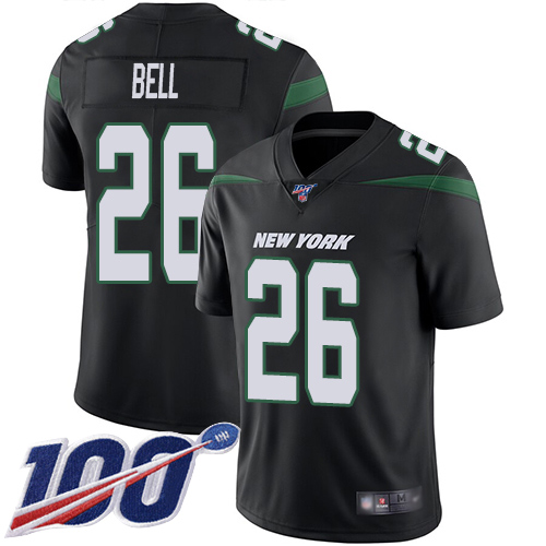 New York Jets Limited Black Men LeVeon Bell Alternate Jersey NFL Football #26 100th Season Vapor Untouchable->new york jets->NFL Jersey